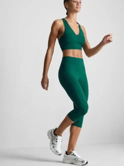 Active-Caprileggings mit hohem Bund