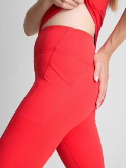 Active-Caprileggings mit hohem Bund