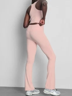 Active-Leggings mit hohem Bund und ausgestelltem Bein