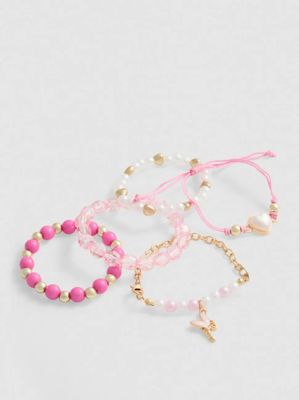 Armbänder mit Feen-Anhängern, 5er-Pack