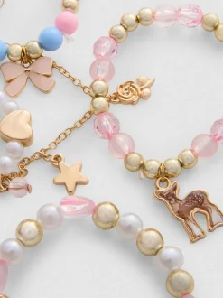 Armbänder mit Feen-Anhängern, 5er-Pack