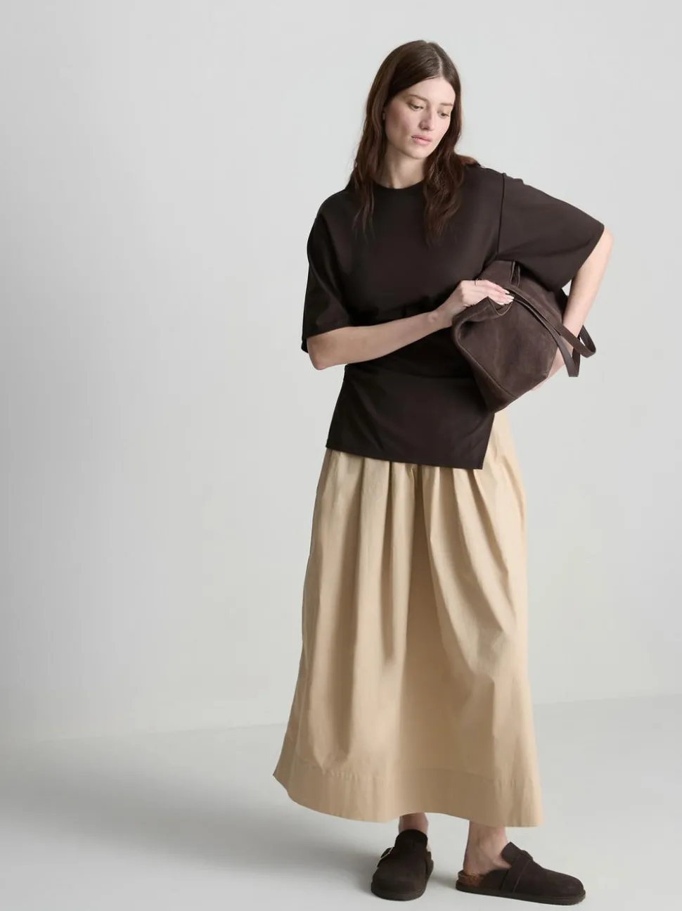 Asymmetrisches „The Edit“ T-Shirt mit Raffung