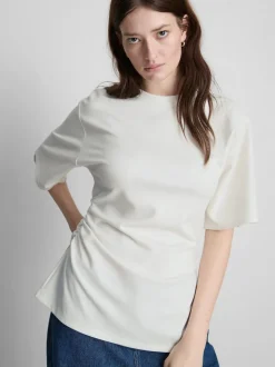 Asymmetrisches „The Edit“ T-Shirt mit Raffung