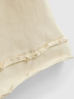 Asymmetrisches Top mit gekräuseltem Saum