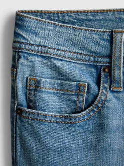 Ausgestellte Denim-Jeans mit mittelhohem Bund