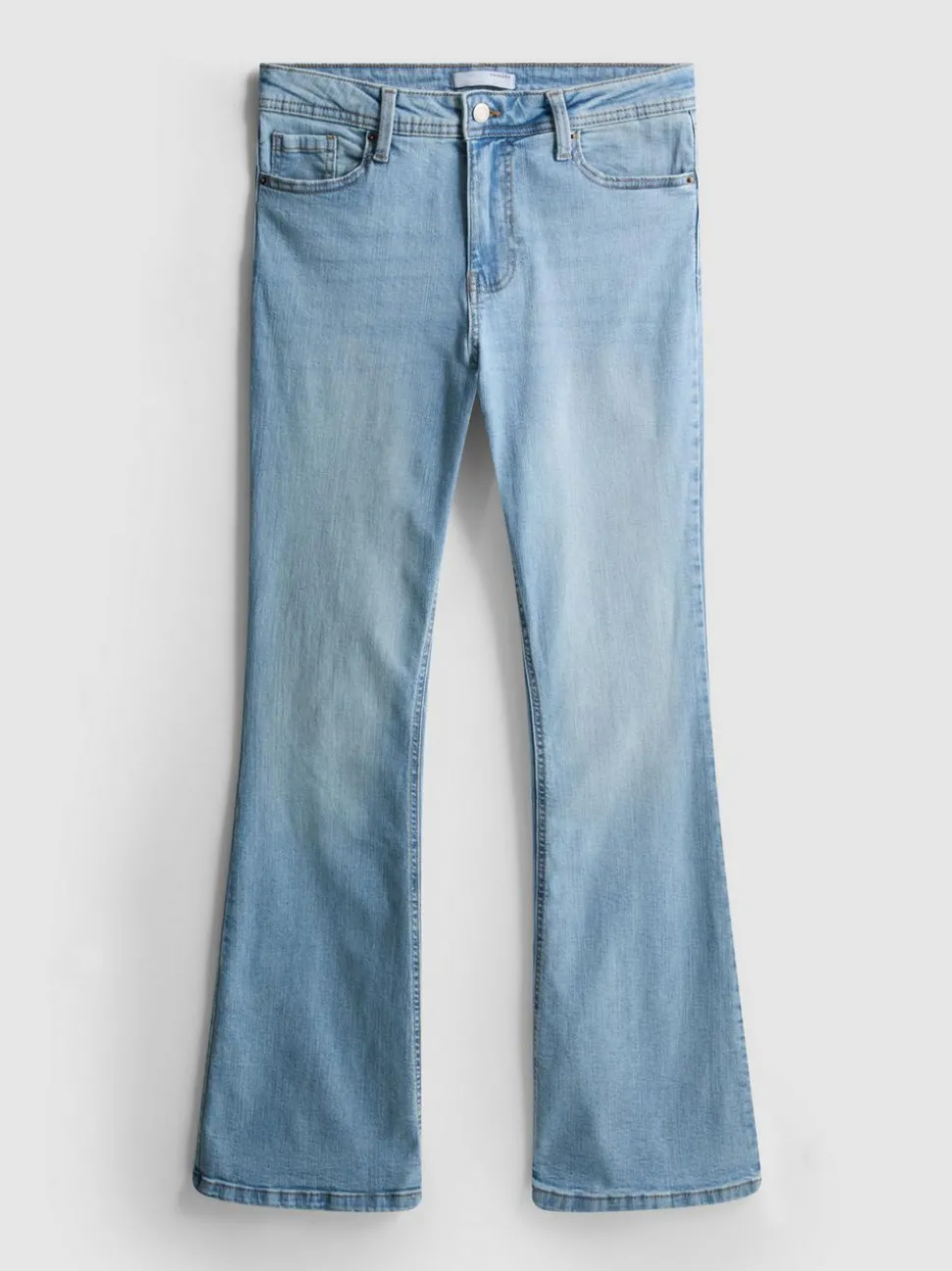 Ausgestellte Jeans aus Baumwoll-Denim mit mittlerer Leibhöhe