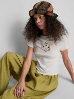 Baby Tee aus Baumwolle mit Grafik