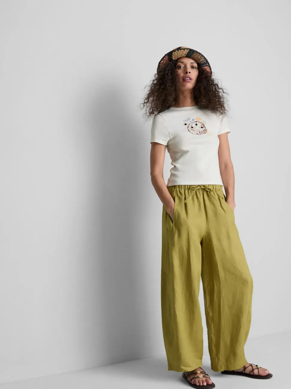 Baby Tee aus Baumwolle mit Grafik