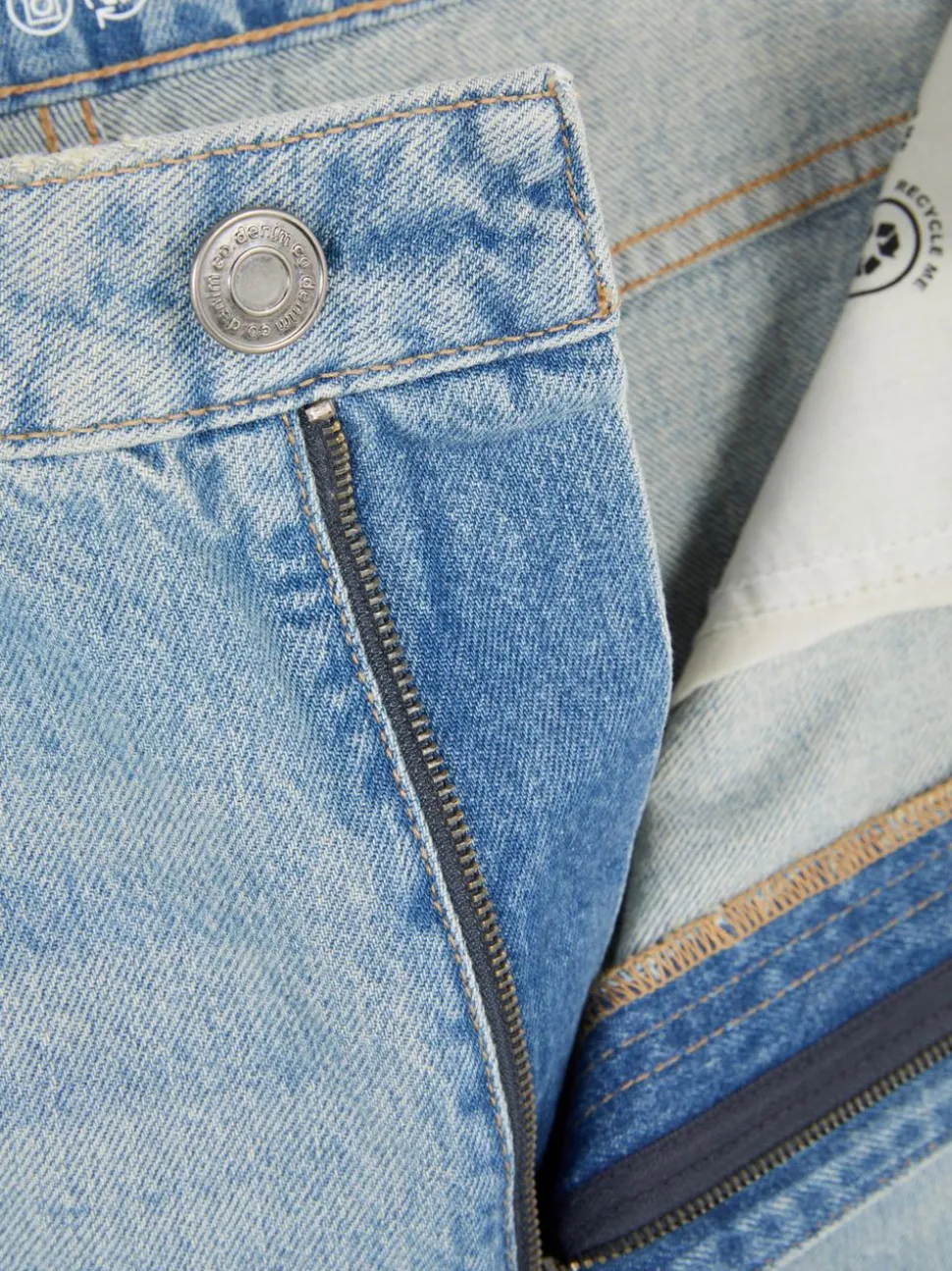 Baggy-Jeans mit mittlerer Leibhöhe
