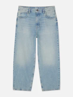 Baggy-Jeans mit mittlerer Leibhöhe