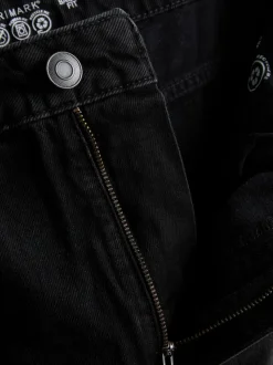 Baggy-Jeans mit mittlerer Leibhöhe