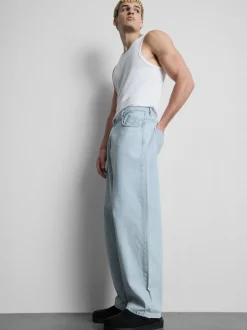 Baggy-Jeans mit mittlerer Leibhöhe