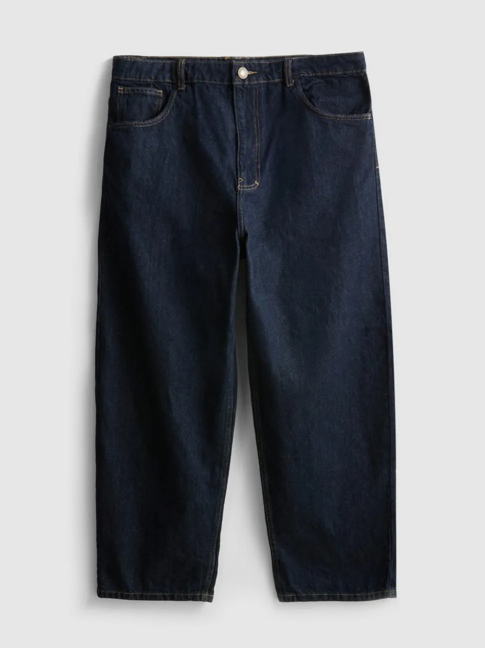Baggy-Jeans mit mittlerer Leibhöhe
