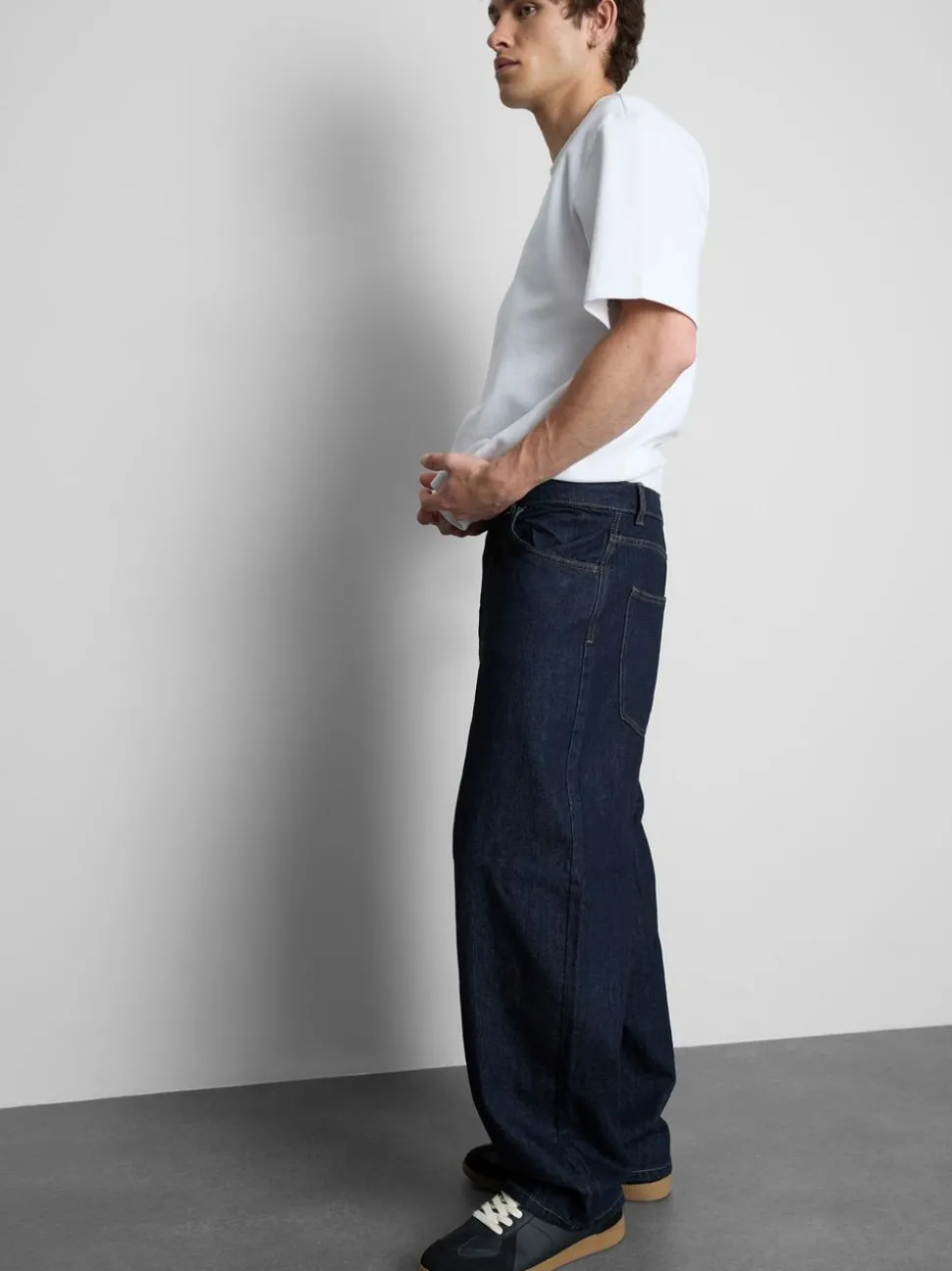 Baggy-Jeans mit mittlerer Leibhöhe