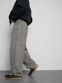 Baggy-Jeans mit mittlerer Leibhöhe
