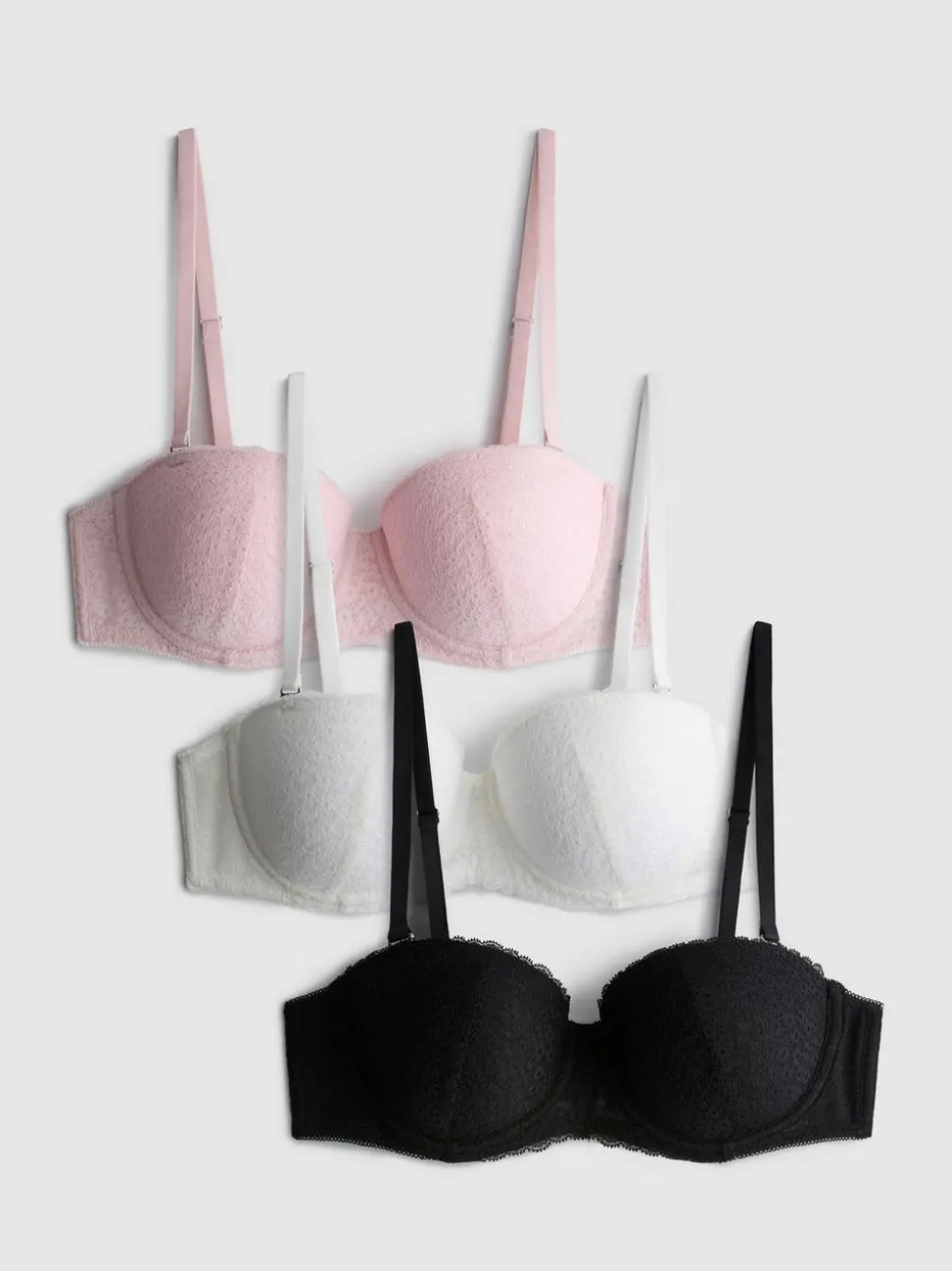 Balconette-BHs aus Spitze, 3er-Pack