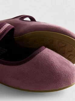 Ballerinas in Wildleder-Optik