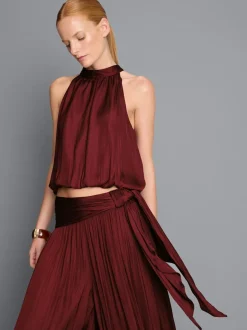 Ballonhose mit drapierter Taille