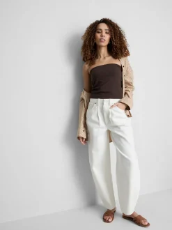Bandeau-Top mit hohem Baumwollanteil
