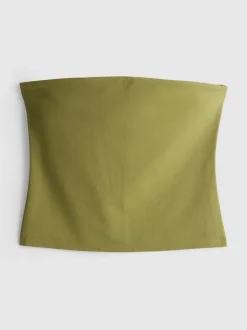 Bandeau-Top mit hohem Baumwollanteil