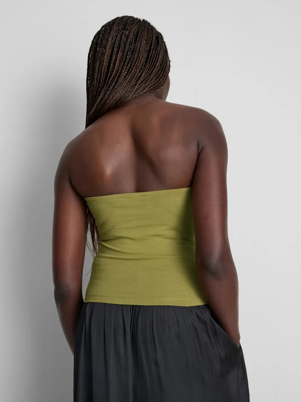 Bandeau-Top mit hohem Baumwollanteil