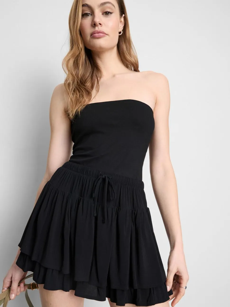 Bandeau-Top mit hohem Baumwollanteil