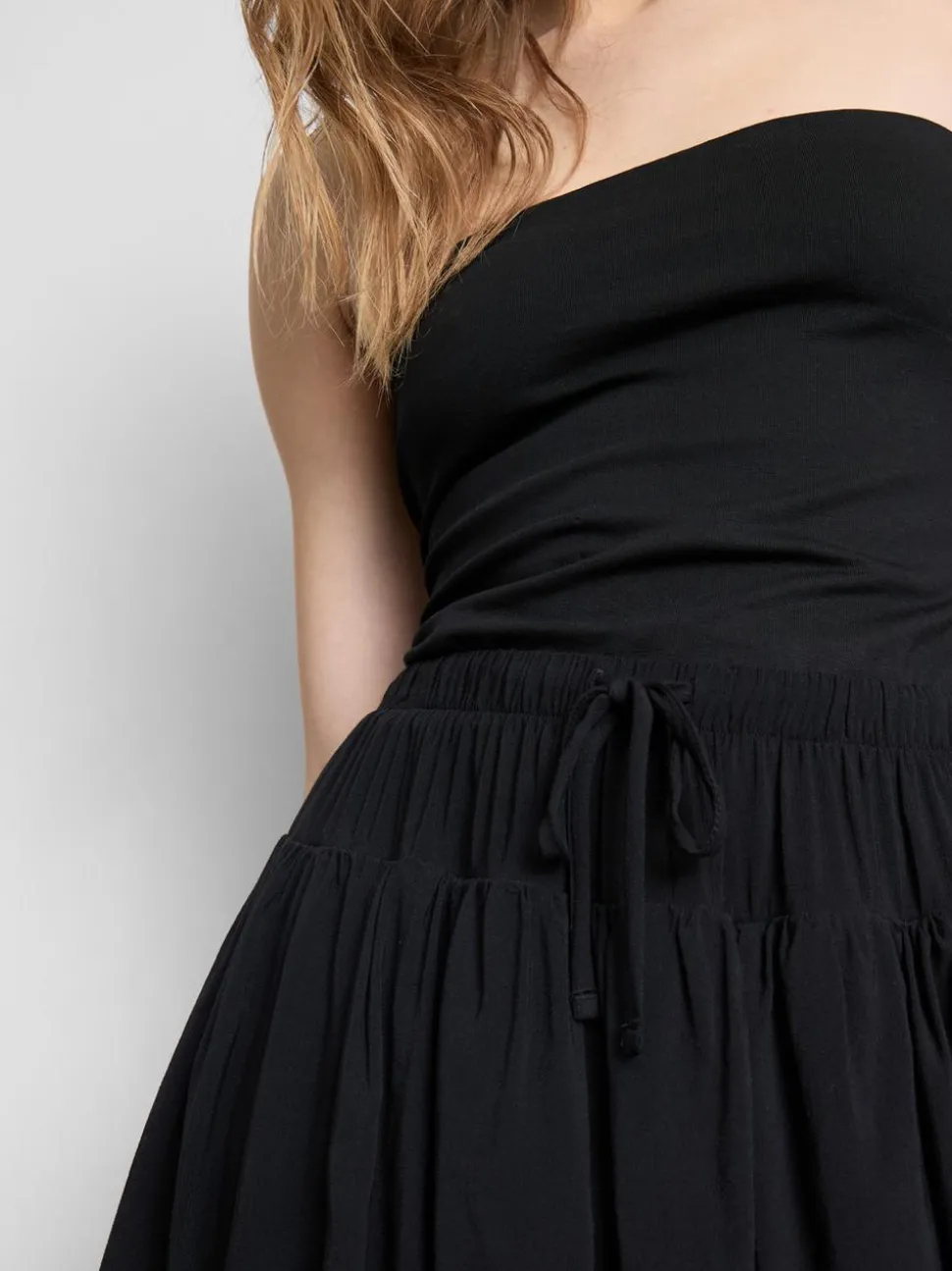 Bandeau-Top mit hohem Baumwollanteil