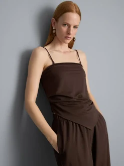 Bandeau-Top mit Zipfelsaum