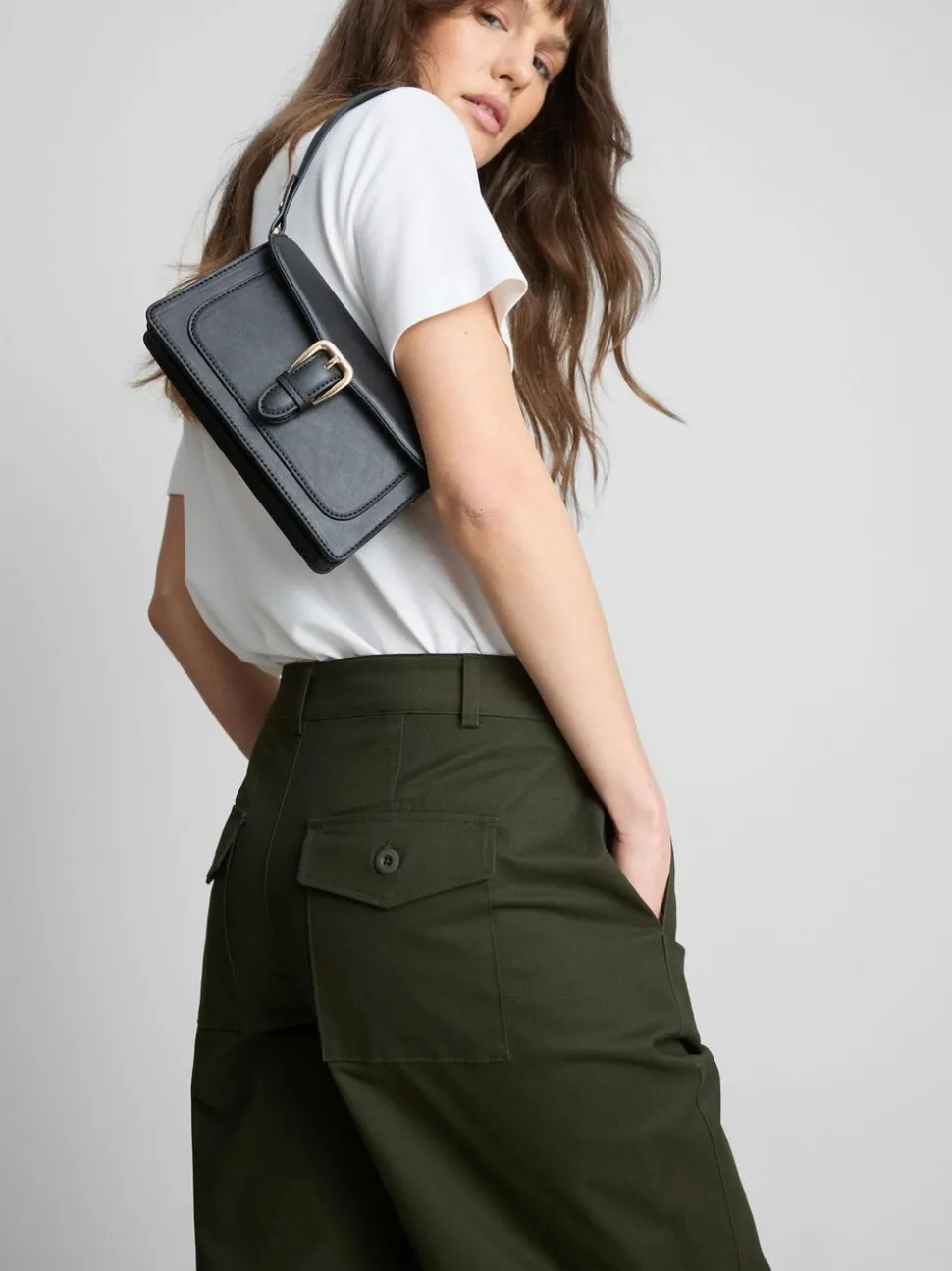 Barrel-Hose im Utility-Stil mit hohem Baumwollanteil