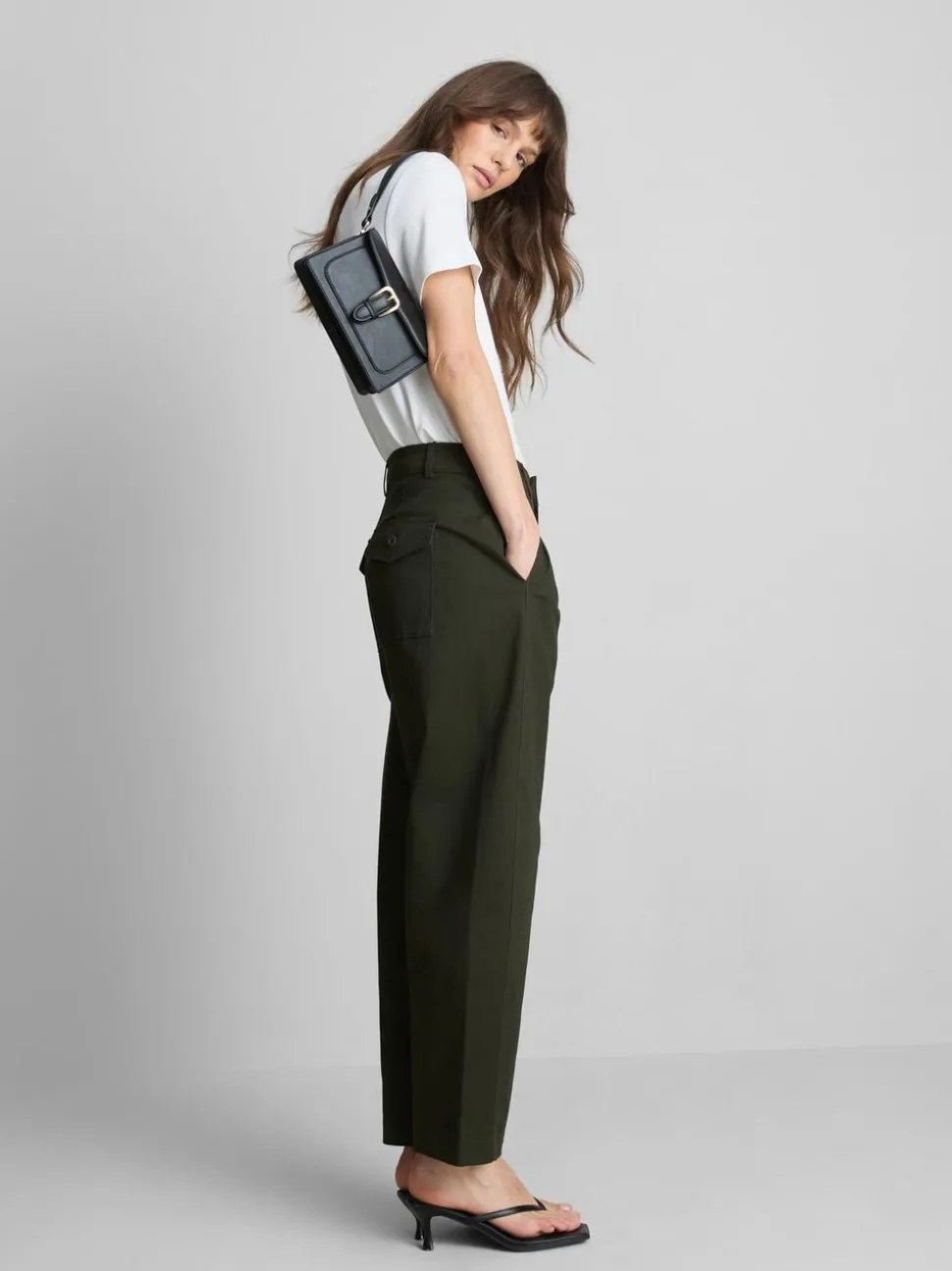 Barrel-Hose im Utility-Stil mit hohem Baumwollanteil
