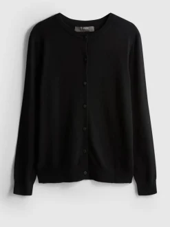 Basic-Cardigan mit Rundhalsausschnitt