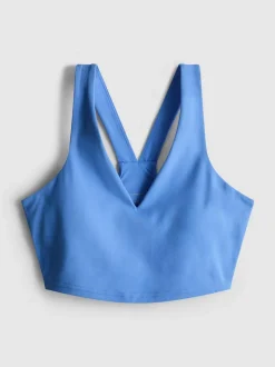 Bauchfreies Active-Top mit V-Ausschnitt und Racerback