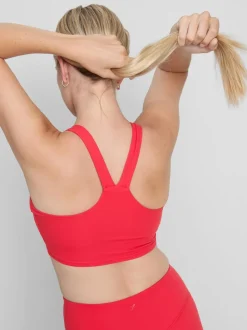 Bauchfreies Active-Top mit V-Ausschnitt und Racerback