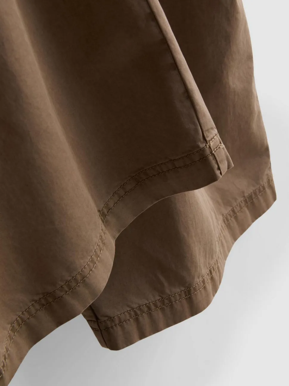 Baumwoll-Cargohose mit weitem Bein