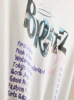 Baumwoll-Nachthemd im Oversized-Look mit „Bratz“-Grafik