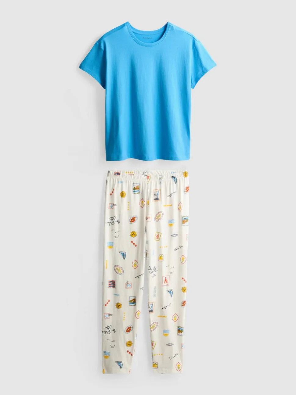 Baumwoll-Schlafanzug mit T-Shirt