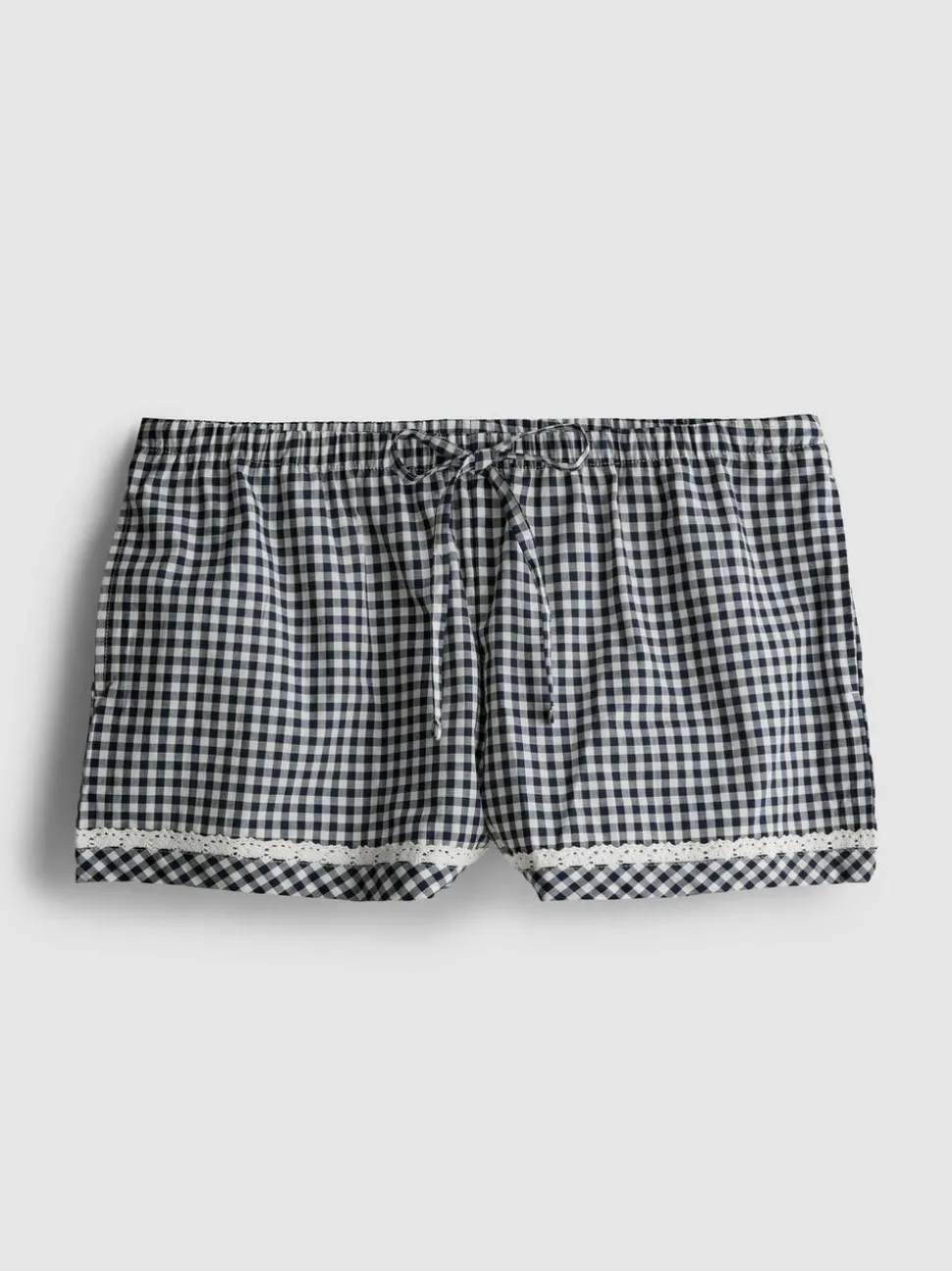 Baumwoll-Schlafanzugshorts mit Vichykaros