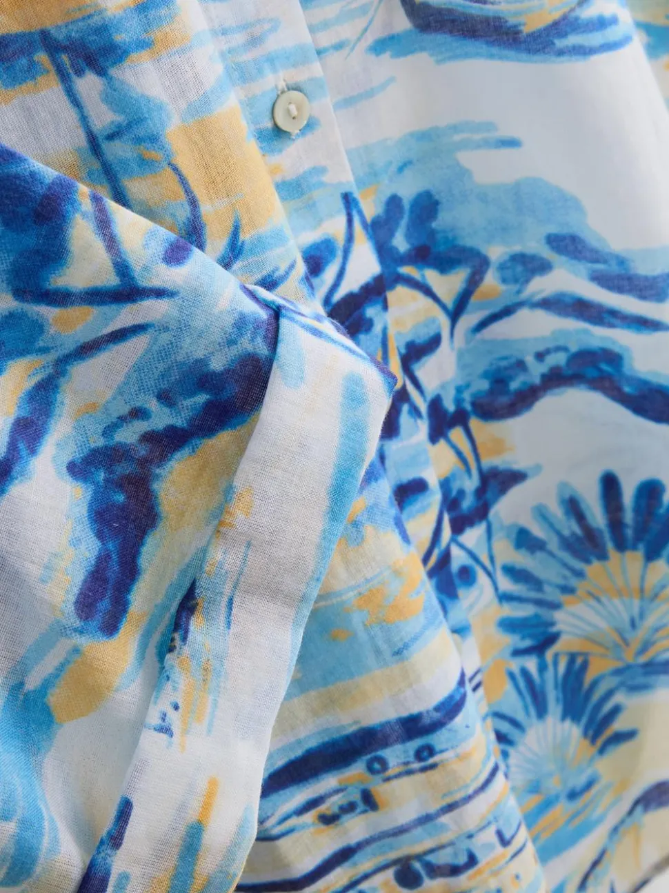 Baumwoll-Strand-Shirt mit Print