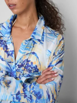 Baumwoll-Strand-Shirt mit Print