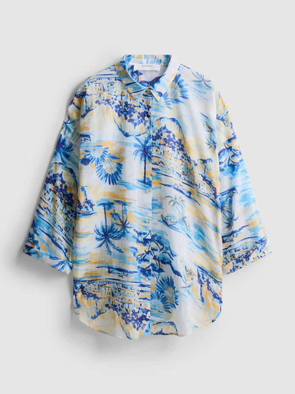 Baumwoll-Strand-Shirt mit Print