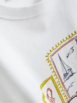 Baumwoll-T-Shirt mit geradem Schnitt