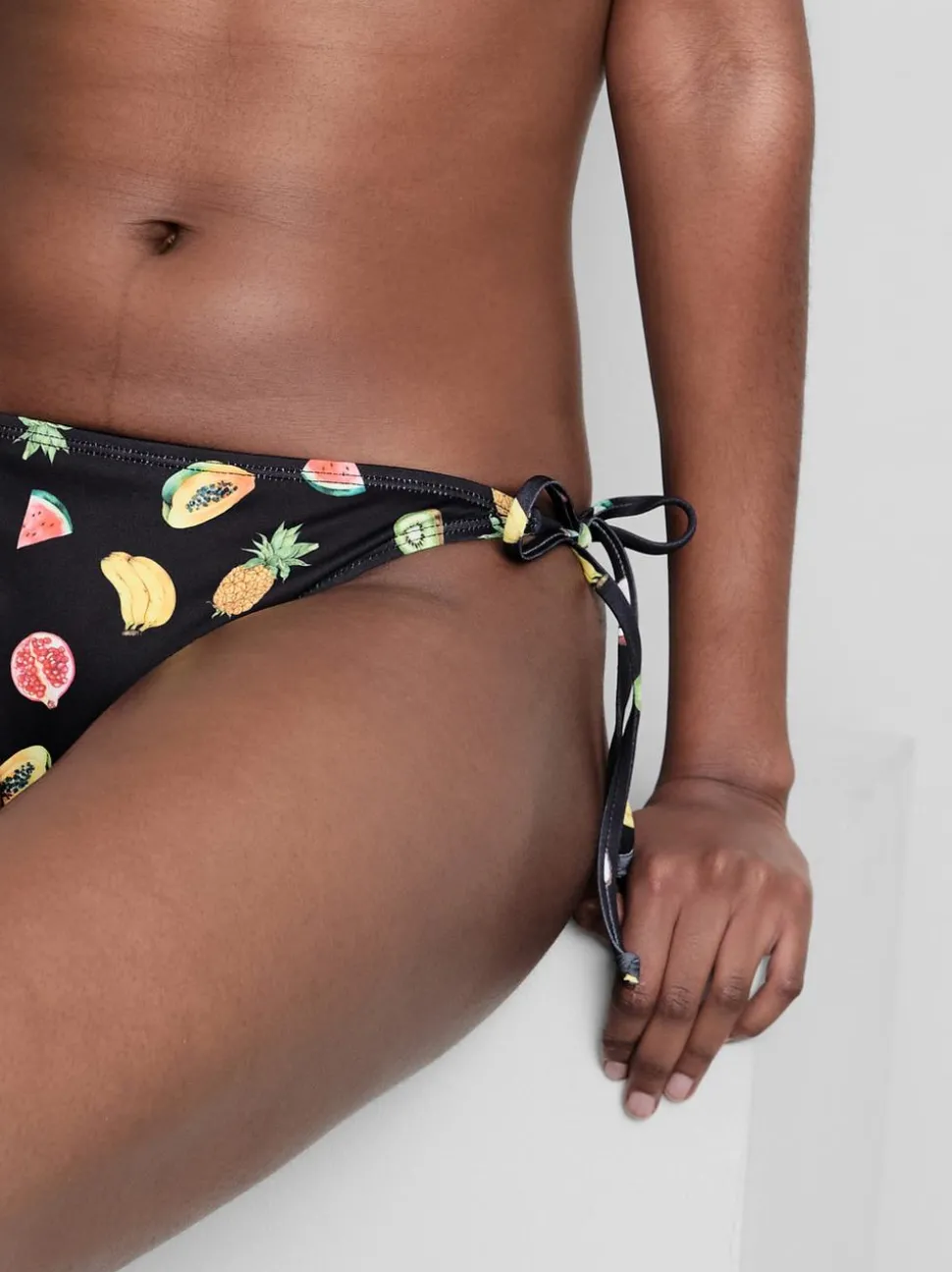 Bedruckte Bikinihosen zum seitlichen Binden, 2er-Pack