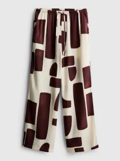 Bedruckte Hose mit weitem Bein