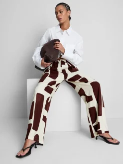 Bedruckte Hose mit weitem Bein