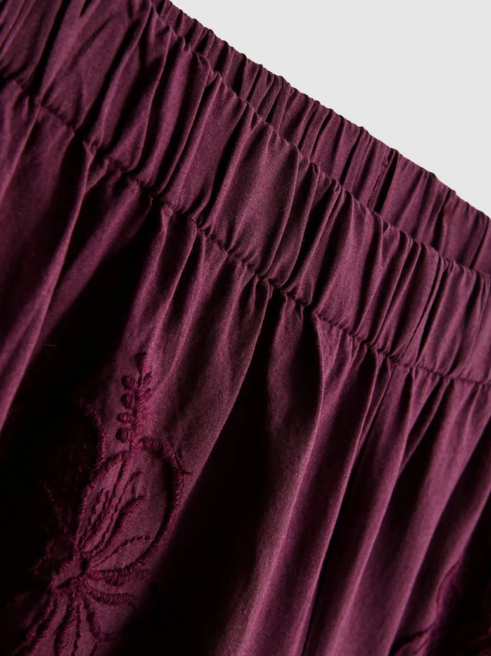 Bestickte Baumwollshorts mit hohem Bund
