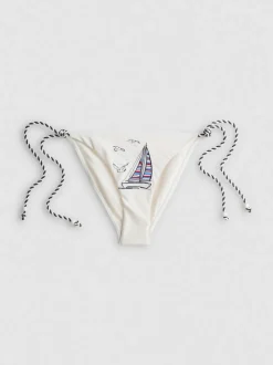 Bestickte „Dolce“ Bikinihose zum seitlichen Binden