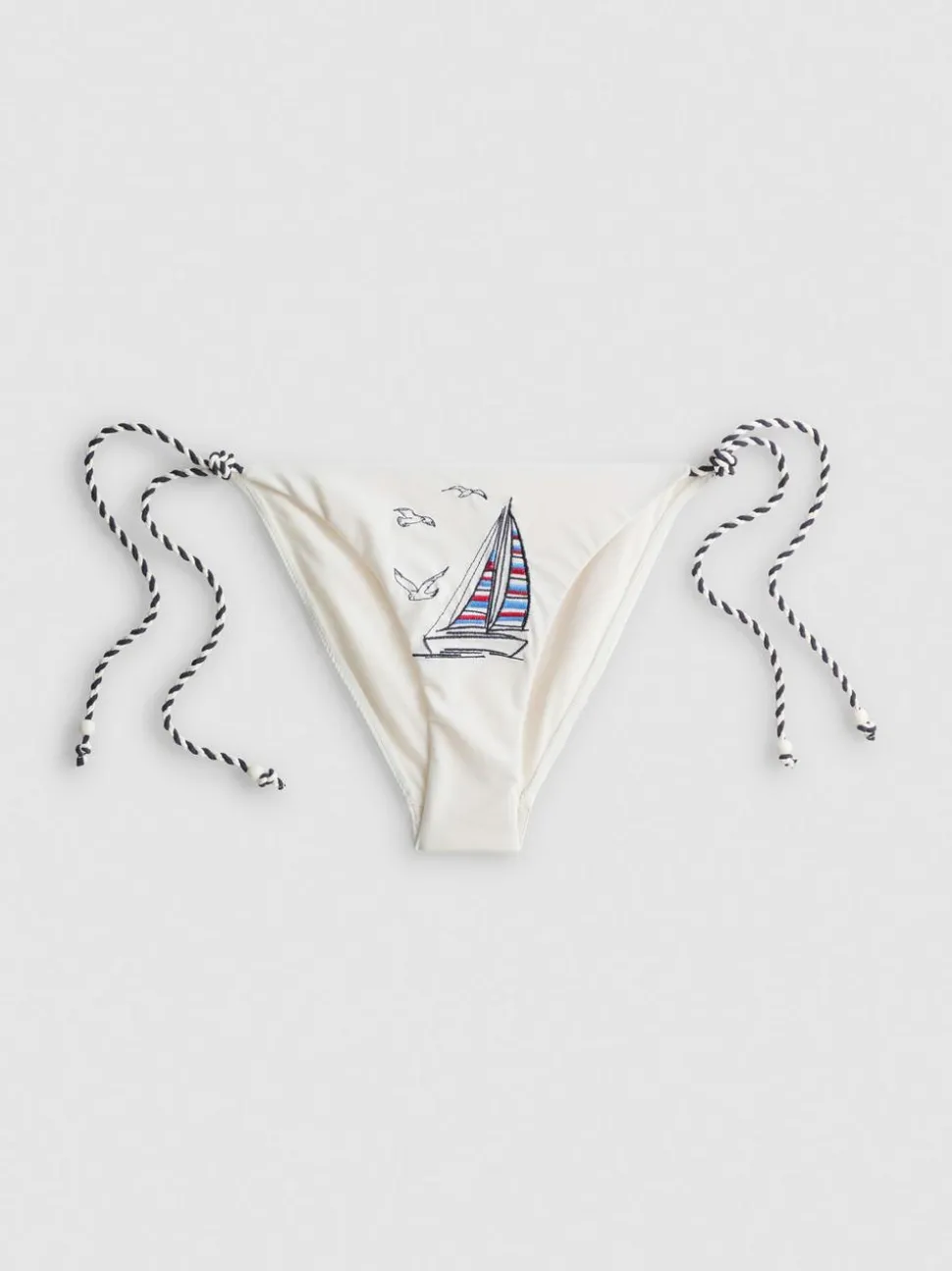 Bestickte „Dolce“ Bikinihose zum seitlichen Binden