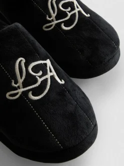 Bestickte LA-Slipper mit Memory-Schaum-Fußbett