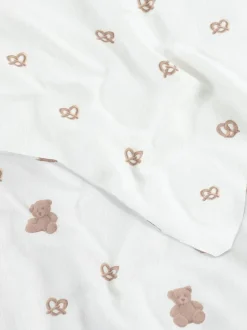 Bettwäsche aus aufgerauter Baumwolle mit Teddybärmuster, Kingsize
