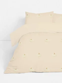 Bettwäscheset aus reiner Baumwolle mit getuftetem Kürbismuster, Doppelbett